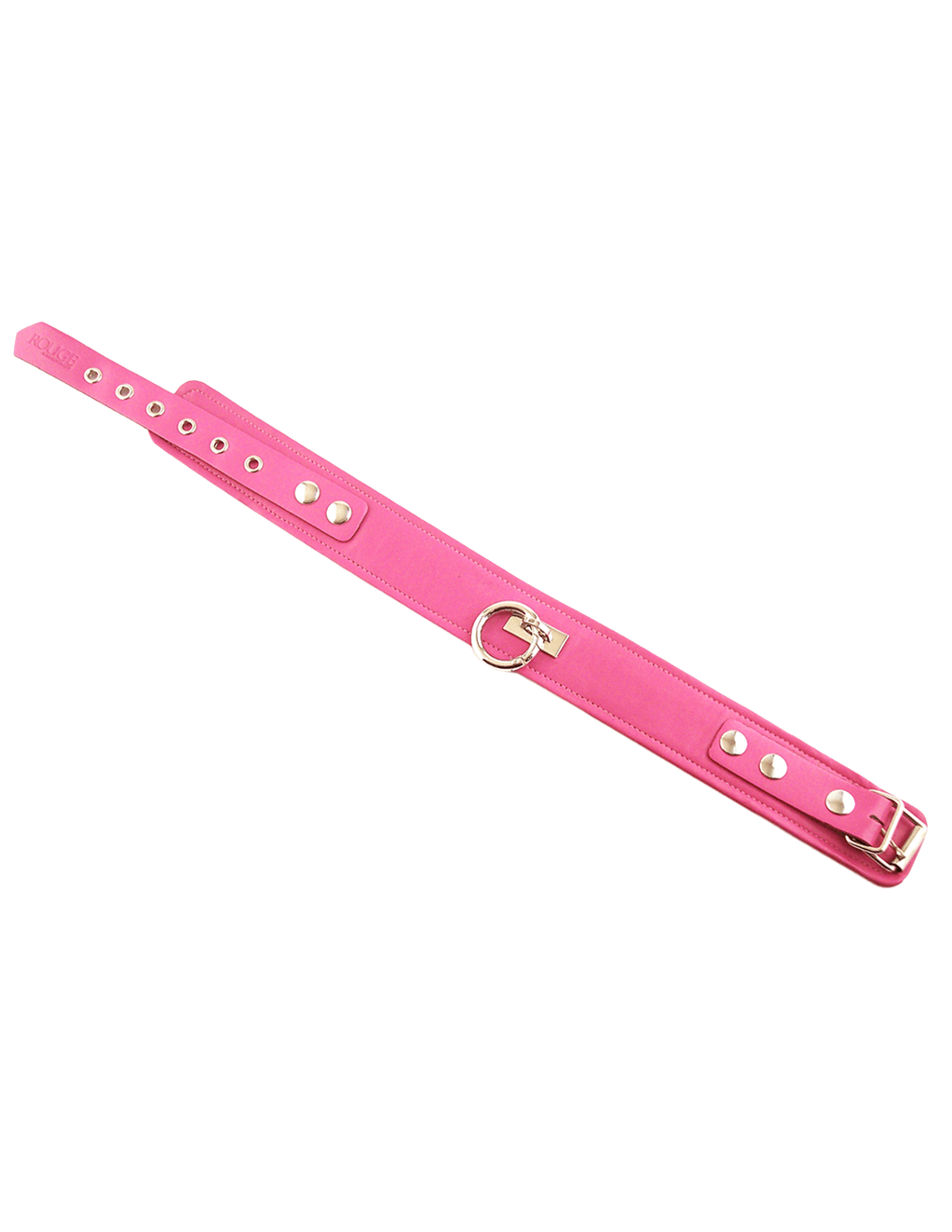 Rouge Leather Collar - Pink - Flat