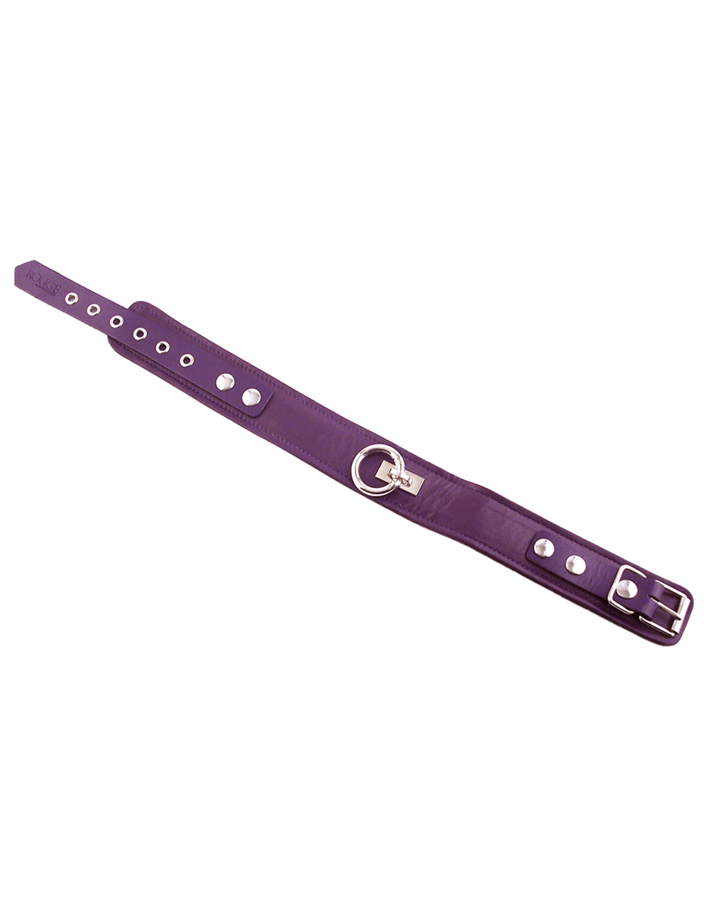 Rouge Leather Collar - Purple - Flat