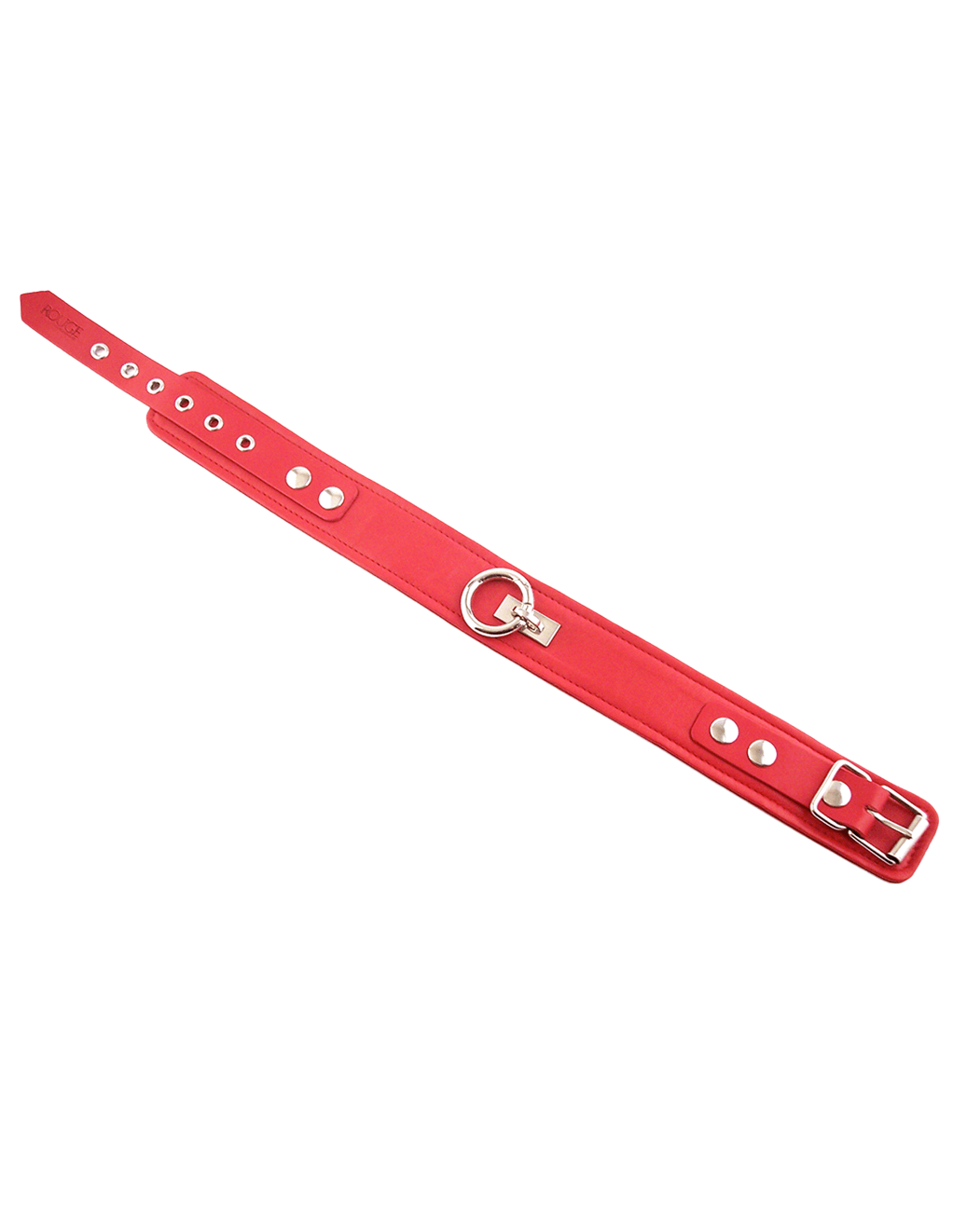 Rouge Leather Collar - Red - Flat