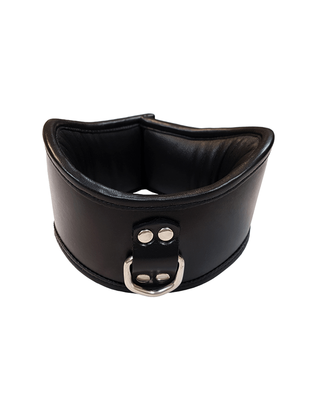 Rouge Leather Padded 1 D-Ring Posture Collar - Black - Main