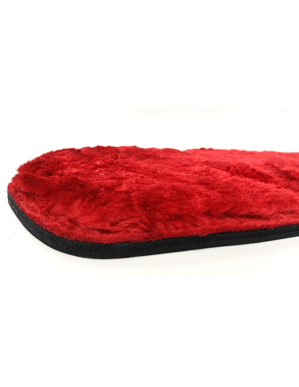 Rouge Leather & Fur Paddle - Fur Detail