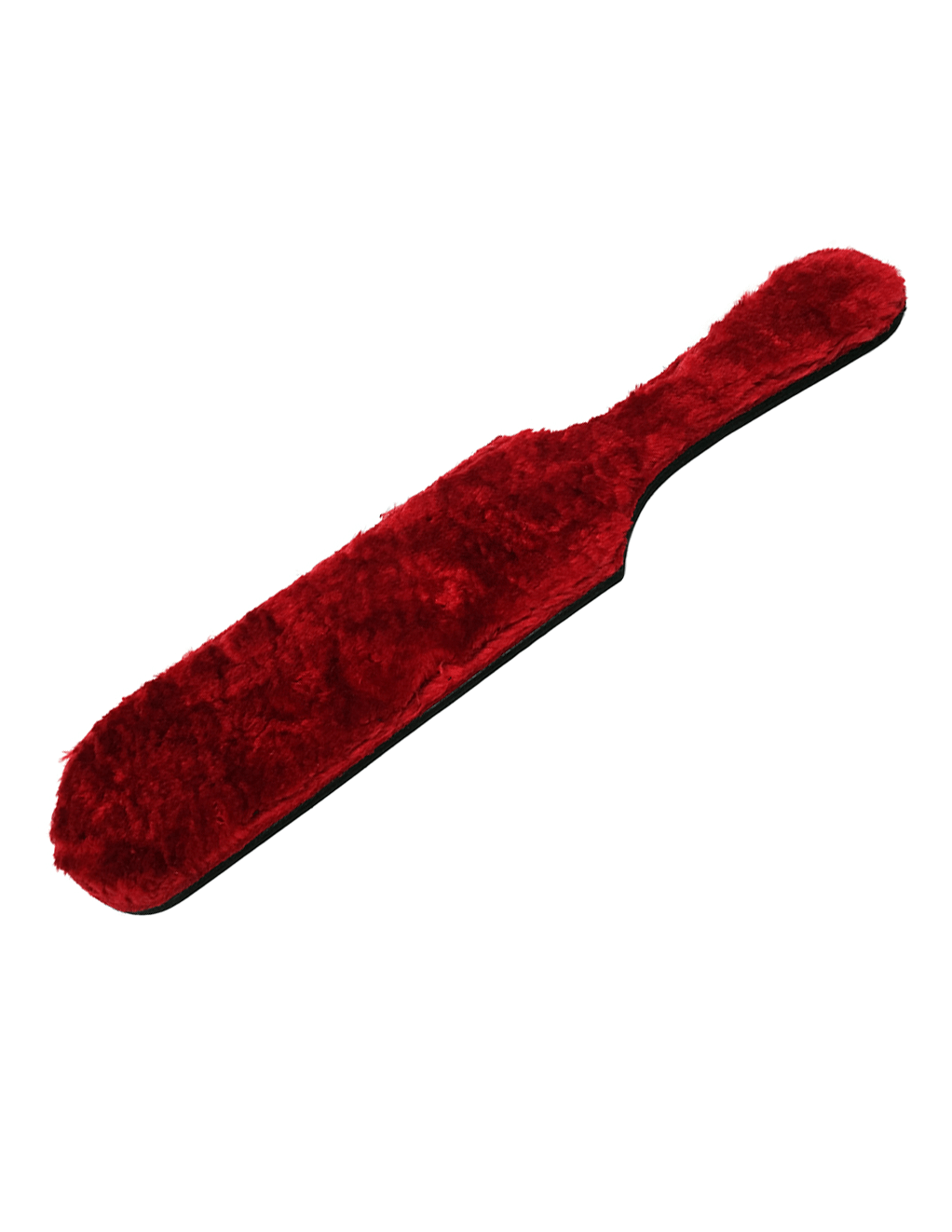 Rouge Leather & Fur Paddle - Black/Red - Main