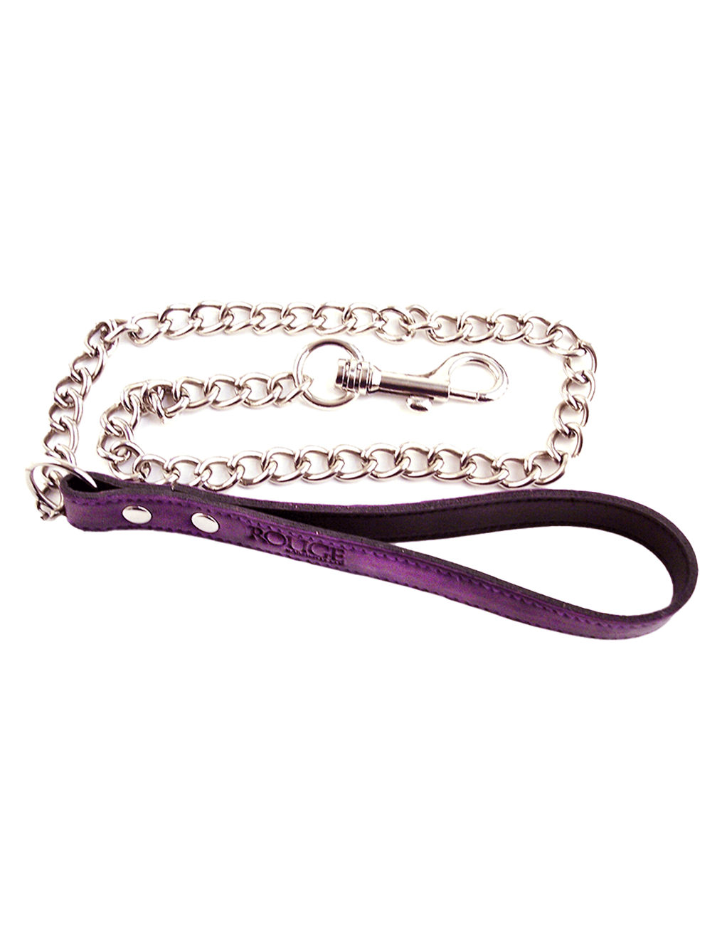 Rouge Leather Lead - Purple - Top View