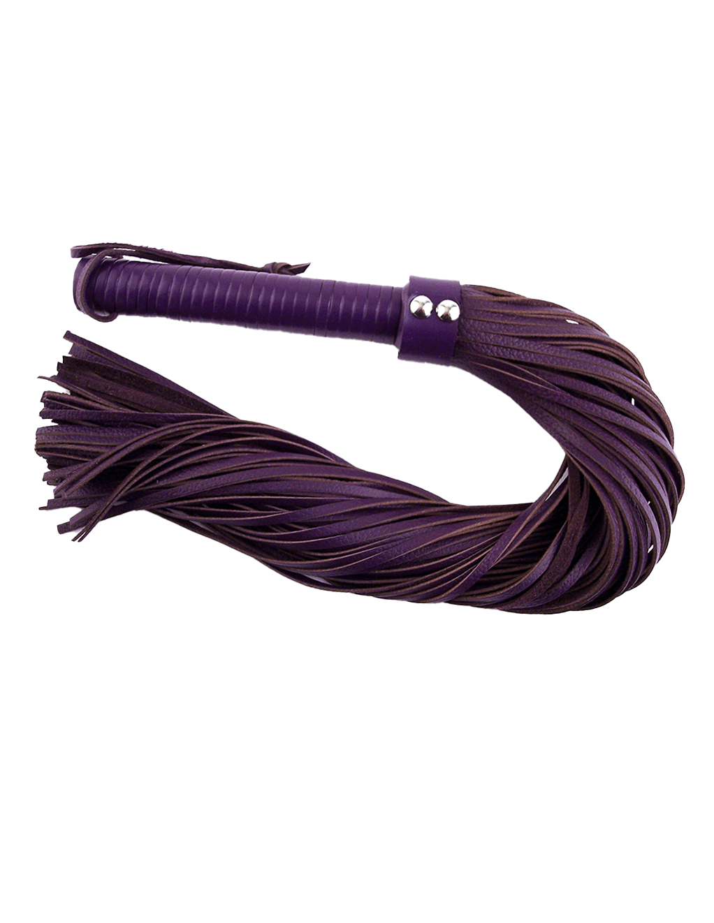 Rouge Long Leather Flogger - Purple - Main