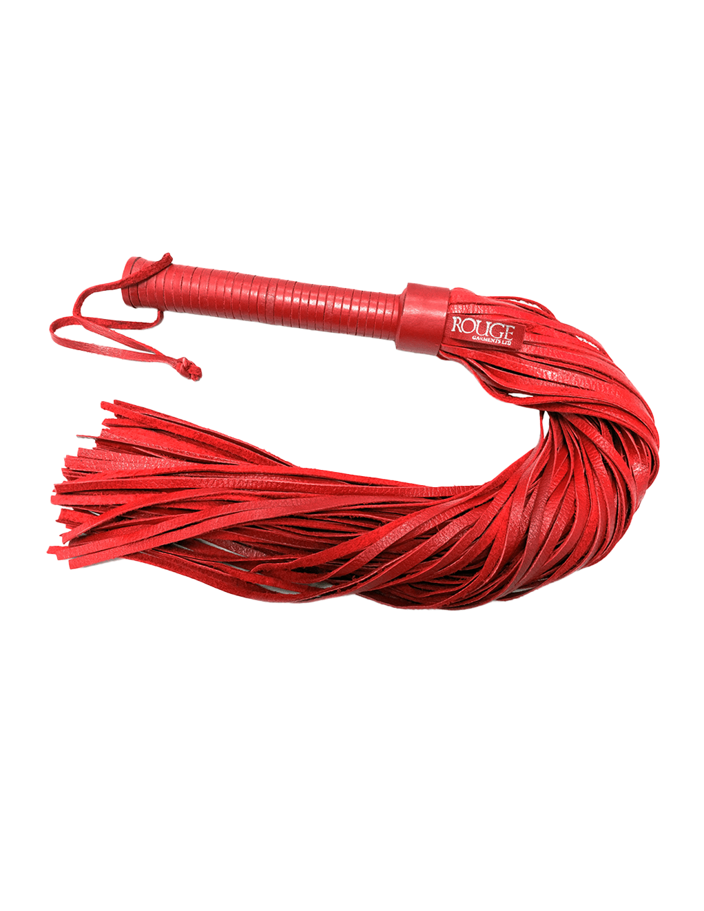 Rouge Long Leather Flogger - Red - Main
