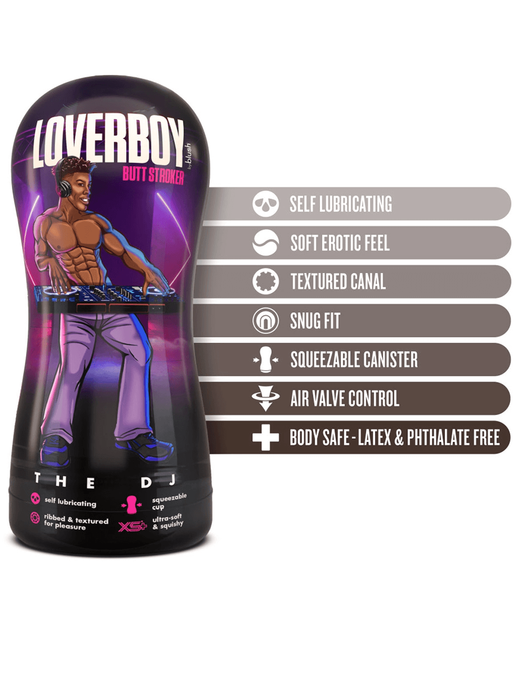 Loverboy The DJ Self Lubricating Stroker - Specs