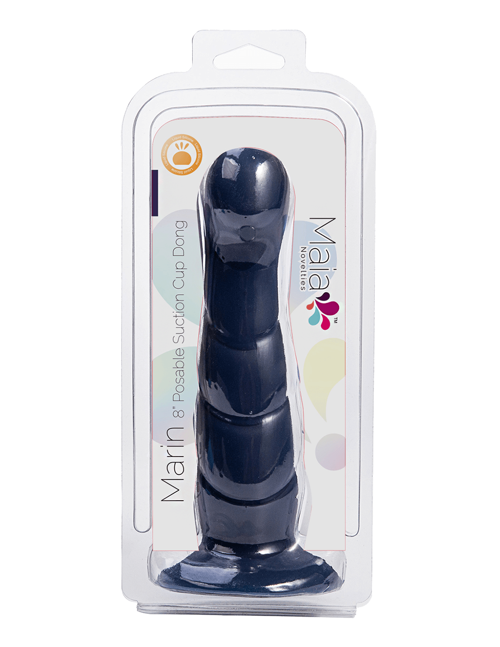 Maia Marin Textured Posable Dildo - Blue - Package