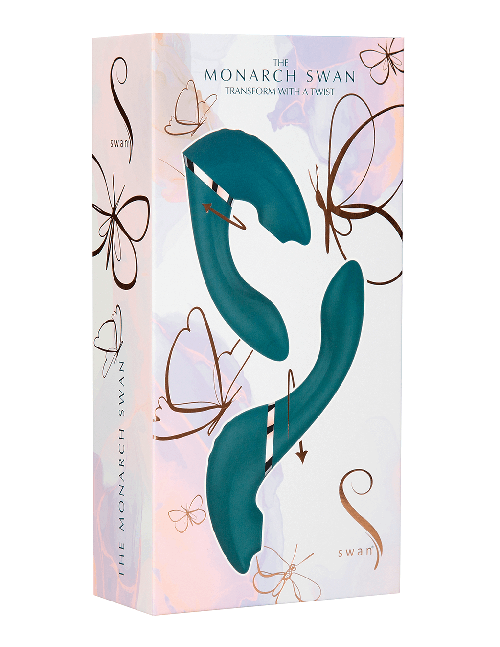 The Monarch Swan - Teal - Box Front