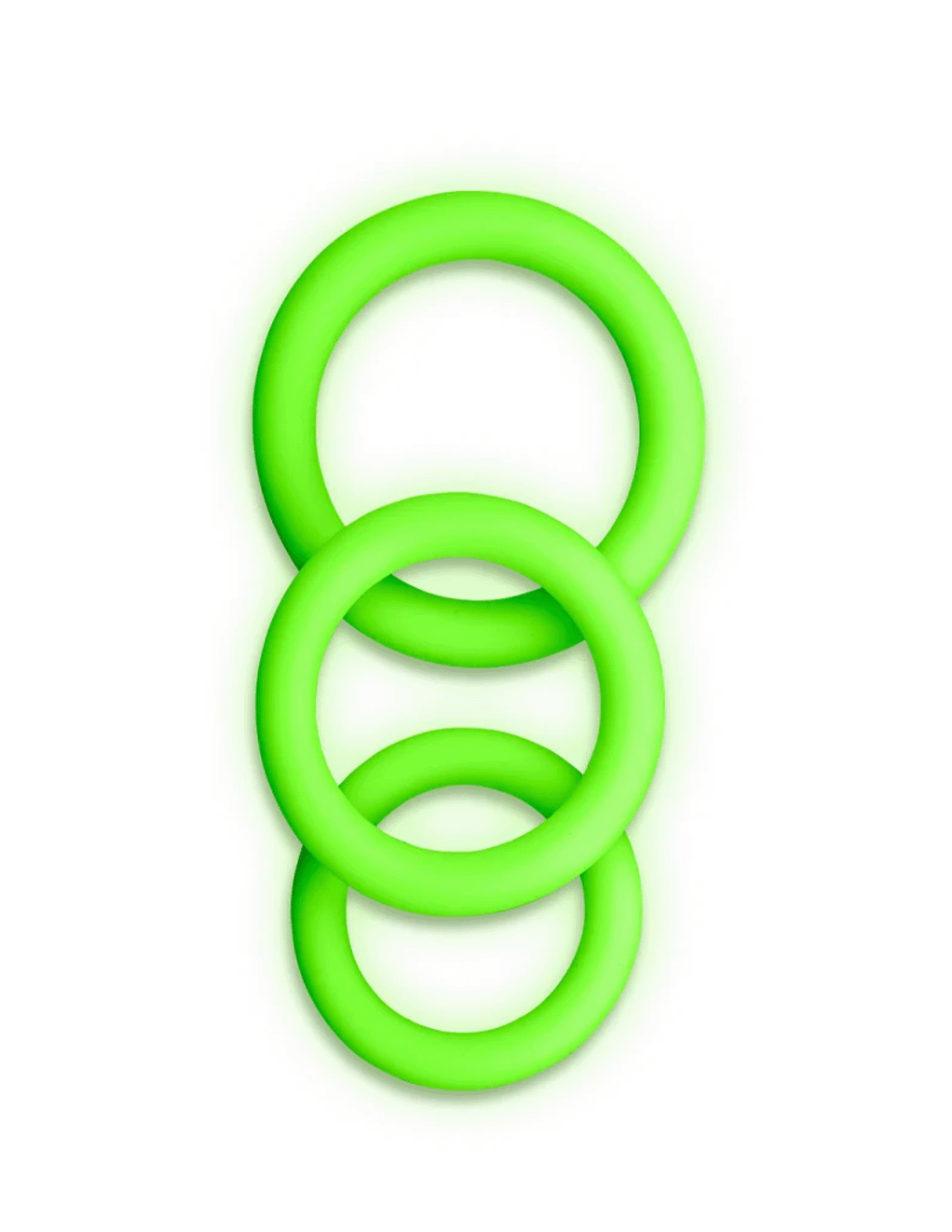 Ouch Glow In The Dark 3pc Cockring Set