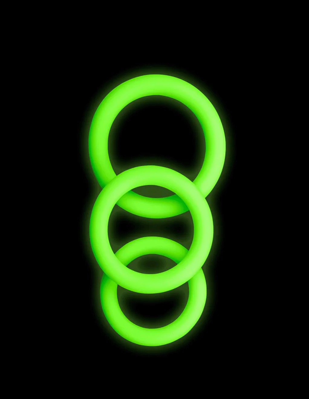 Ouch Glow In The Dark 3pc Cockring Set