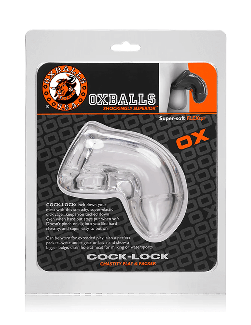 Oxballs Cock Lock Chastity Cock Cage