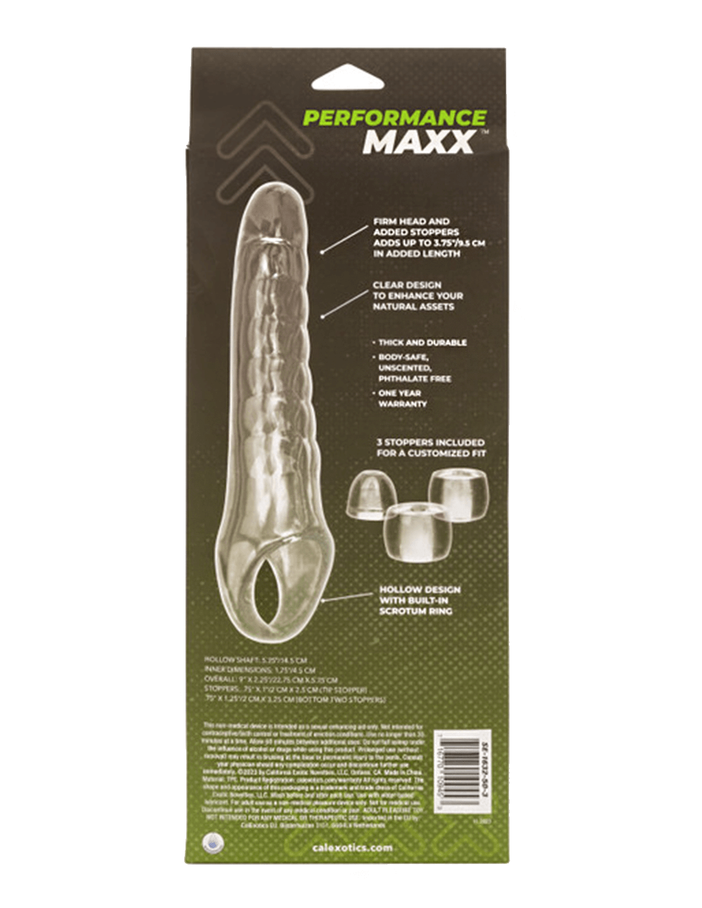 Performance Maxx Clear Extension Kit - Box Back