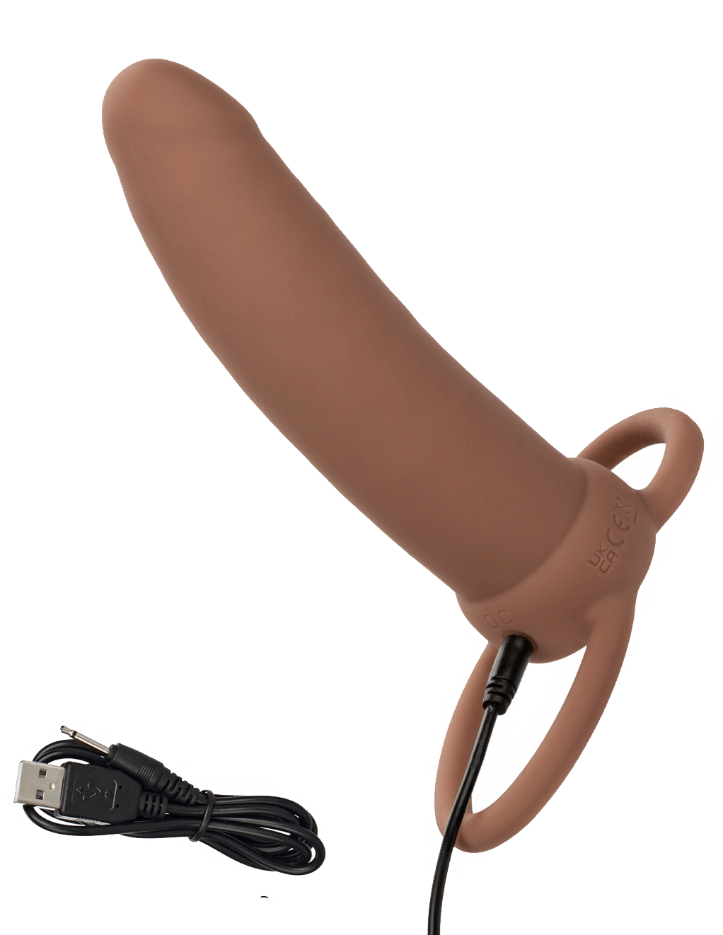 Performance Maxx Rechargeable Thick Dual Penetrator - Chocolate - Charger