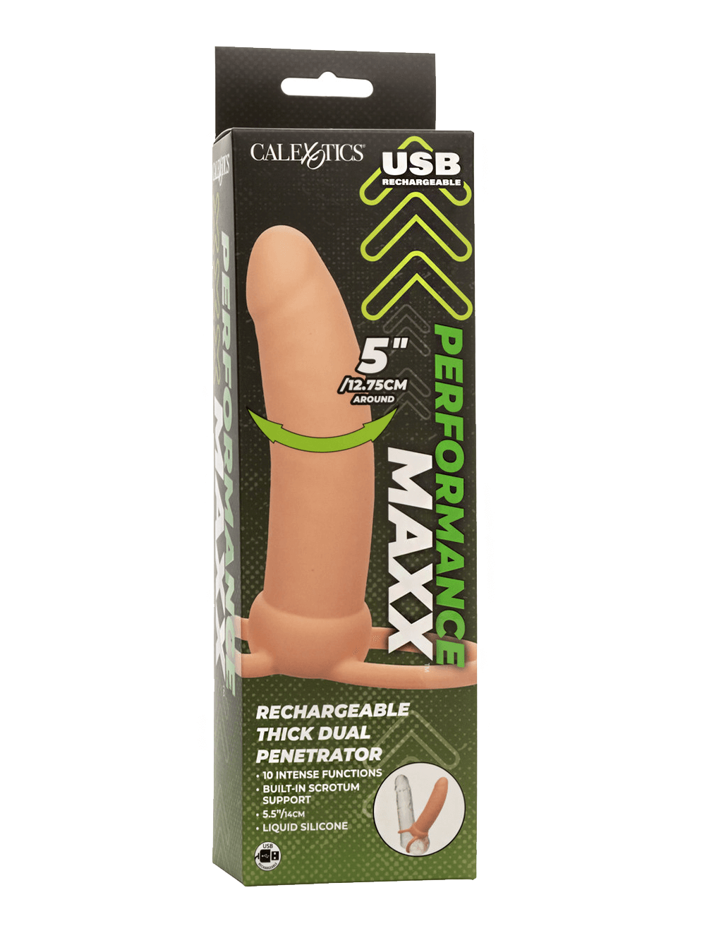 Performance Maxx Rechargeable Thick Dual Penetrator - Vanilla - Box Front