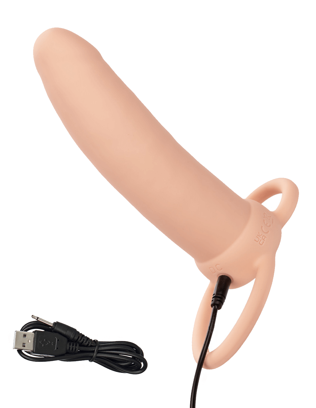 Performance Maxx Rechargeable Thick Dual Penetrator - Vanilla - Charger