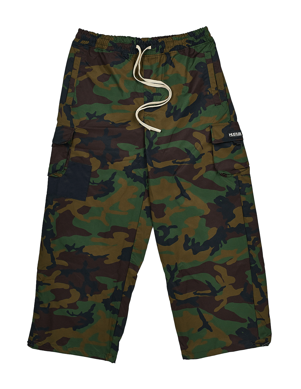 HUSTLER® Parachute Pants - Camo - Front