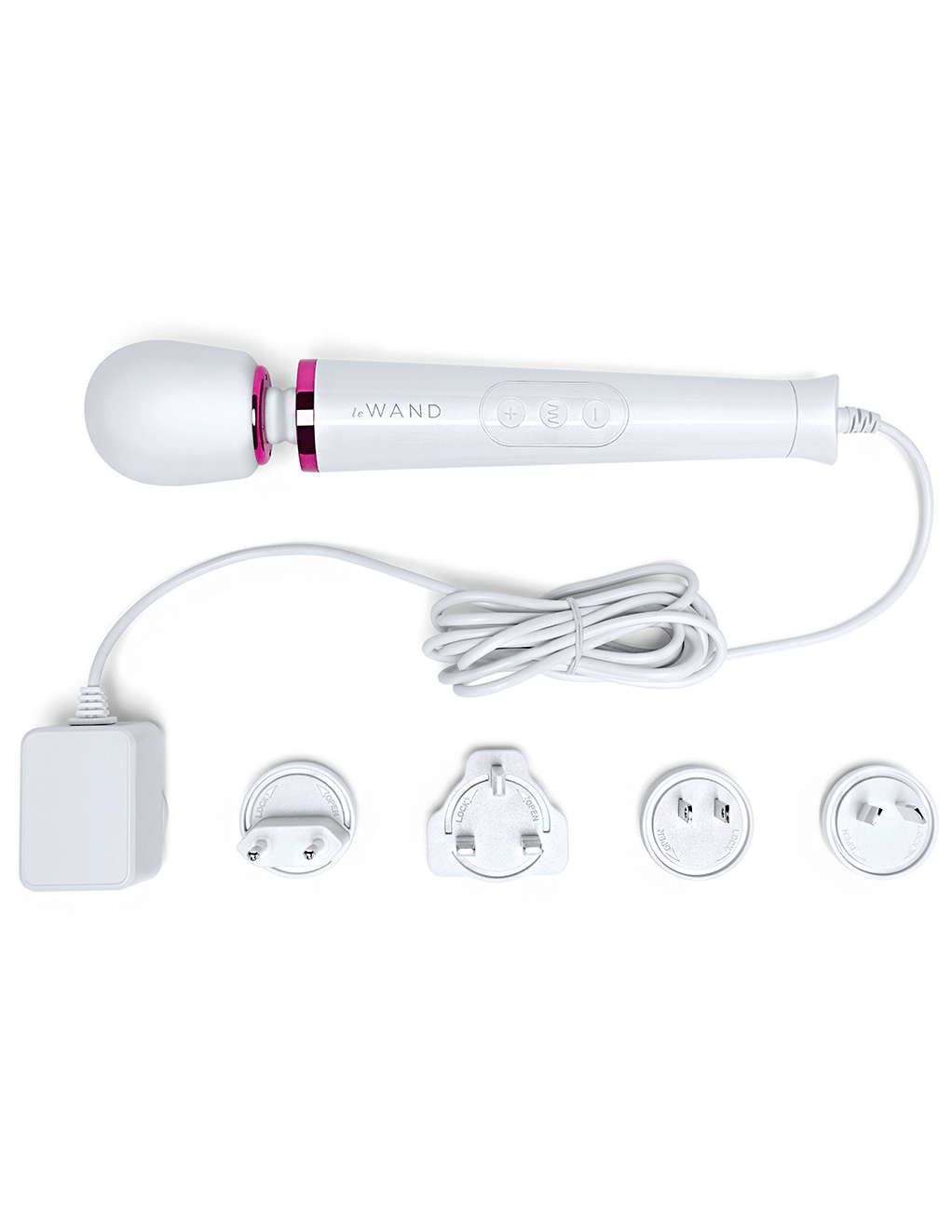 Le Wand Powerful Petite Plug-In - White - Included Adapters