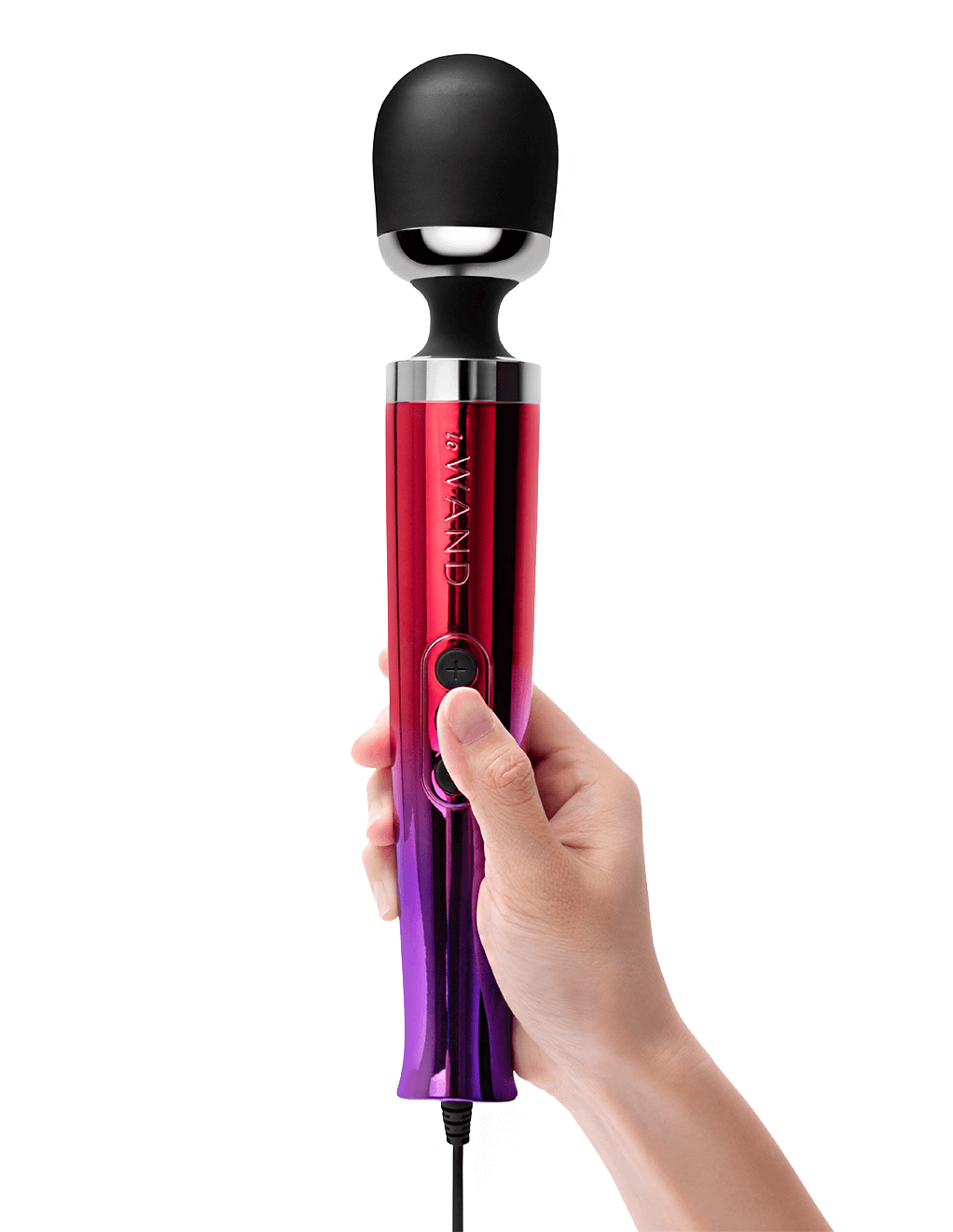 Le Wand Diecast Plug-In Vibrating Wand - Ombre - In Hand