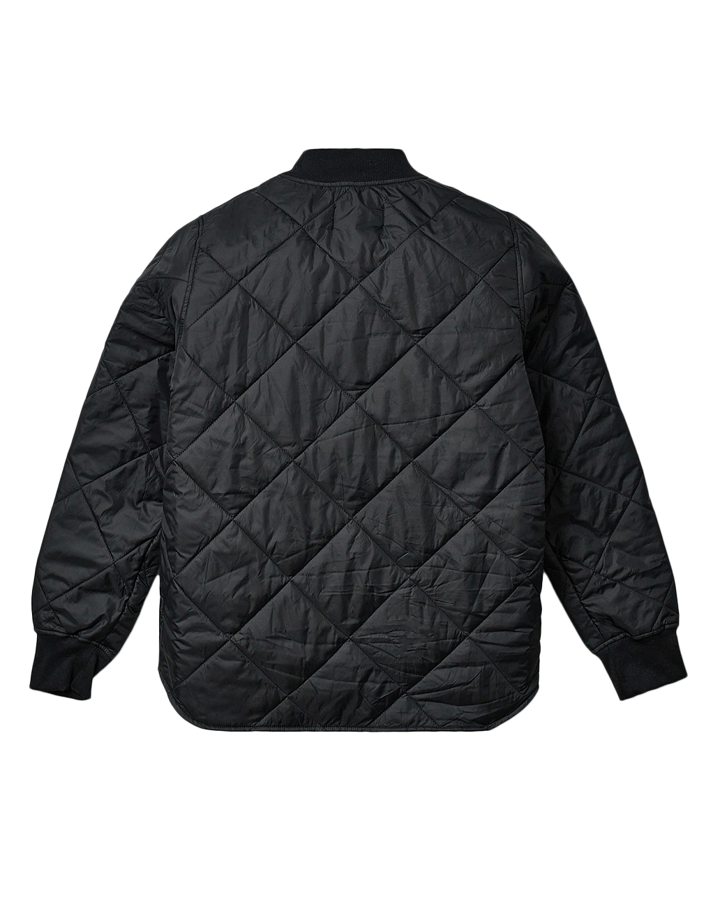 HUSTLER® Quilted Shirt Jacket - Black - Back