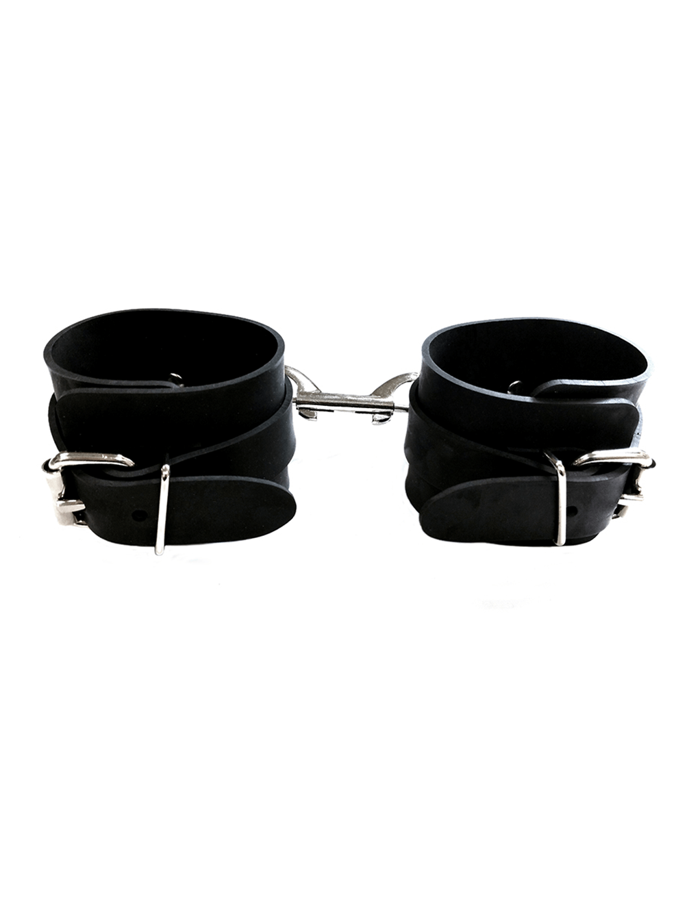 Rouge Rubber Ankle Cuffs - Black - Back