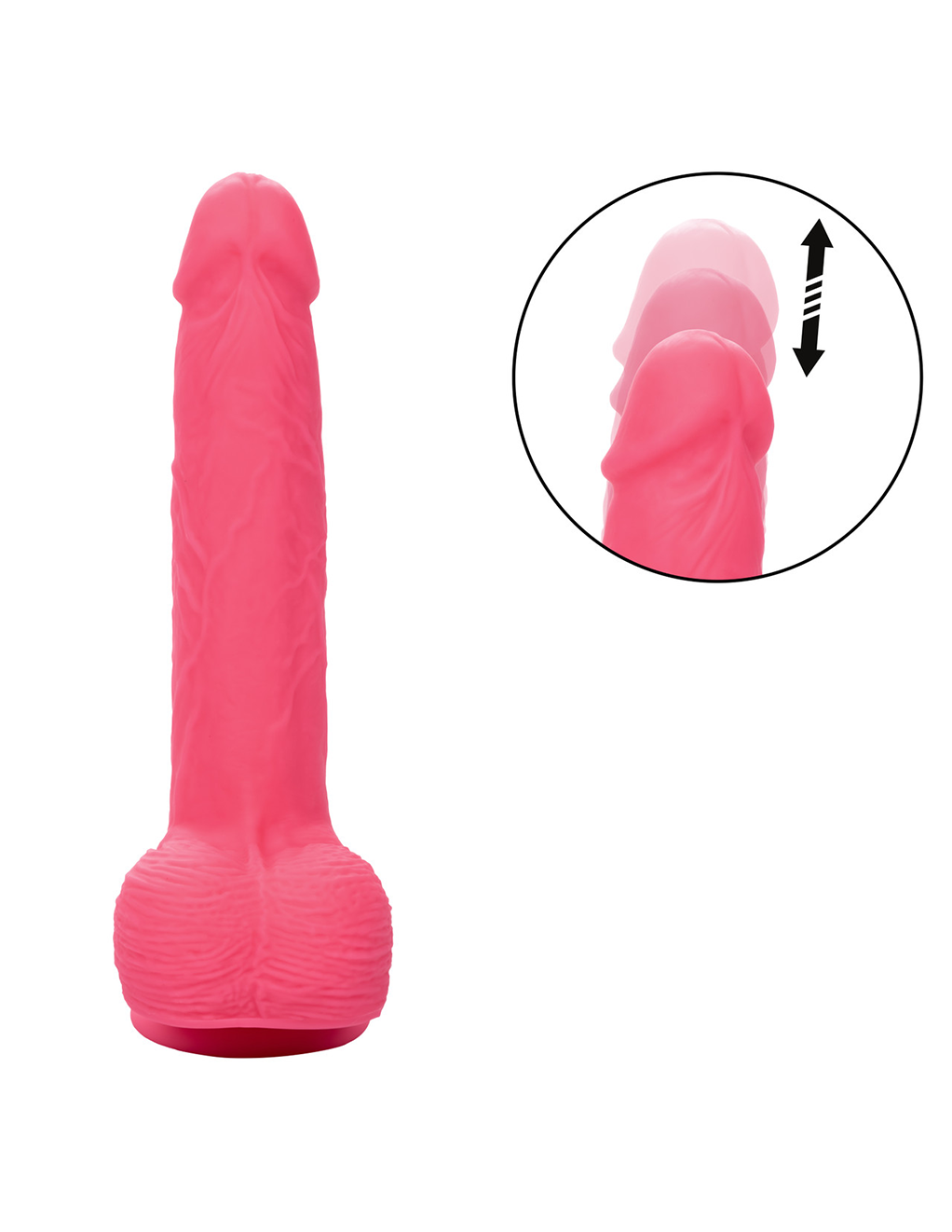 Rumbling Thrusting Silicone Studs 7in Dildo