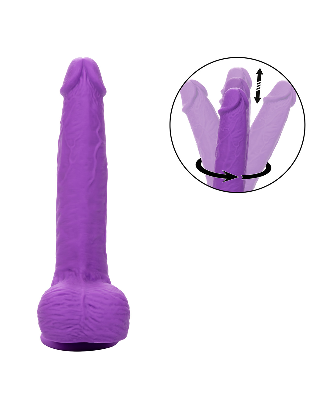 Gyrating Thrusting Silicone Studs 7in Dildo