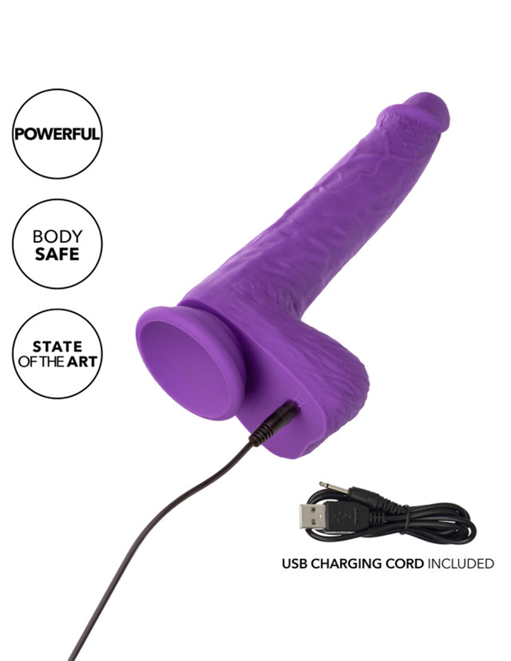 Gyrating Thrusting Silicone Studs 7in Dildo