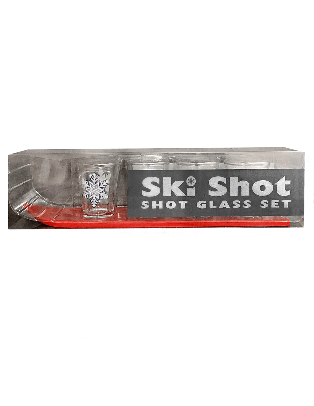 Shot Ski Shot Glass Set - Red/Multi - Box