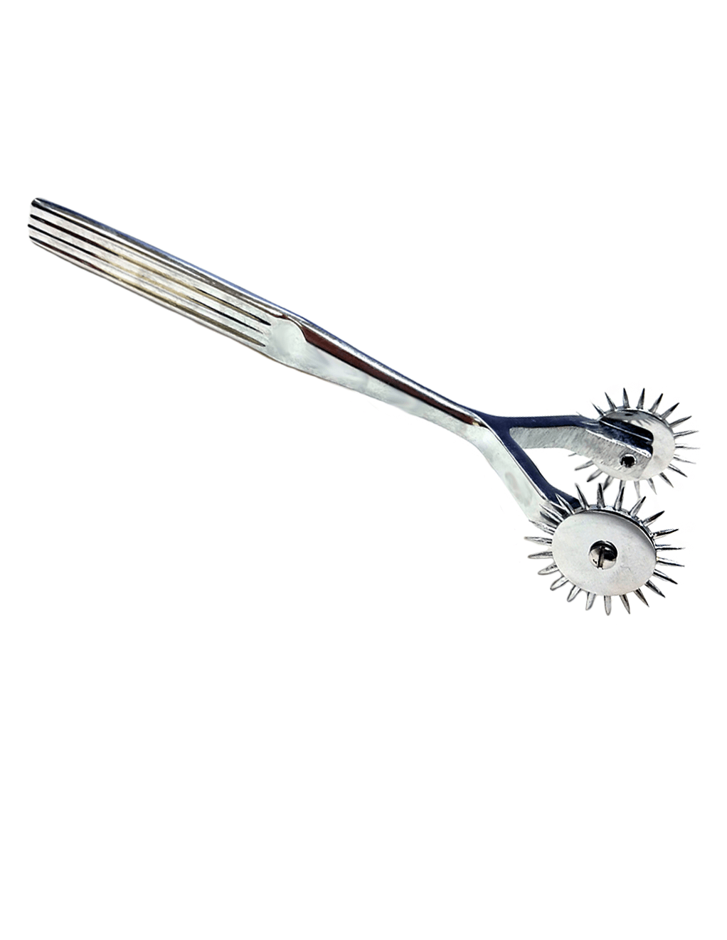 Rouge Stainless Steel Two Prong Pinwheel - Silver - Main