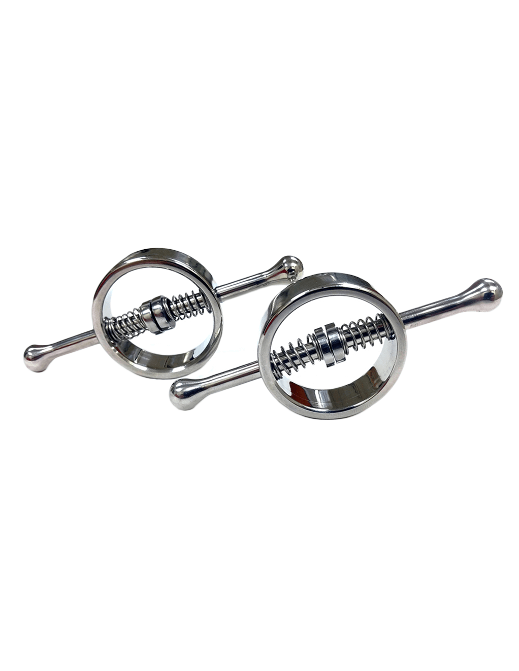 Rouge Stainless Steel Round Clamps - Silver - Main