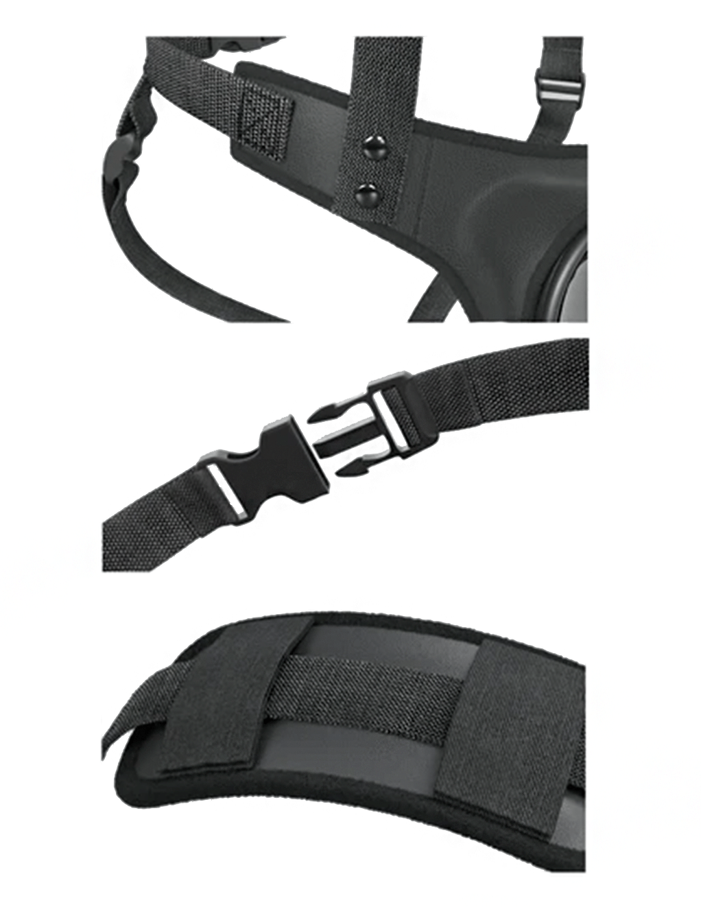 Body Dock Strap-On Suspenders - Black - Details