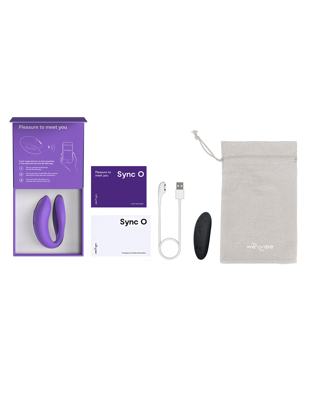 We-Vibe Sync O Couples' Vibrator - Light Purple - Box Contents