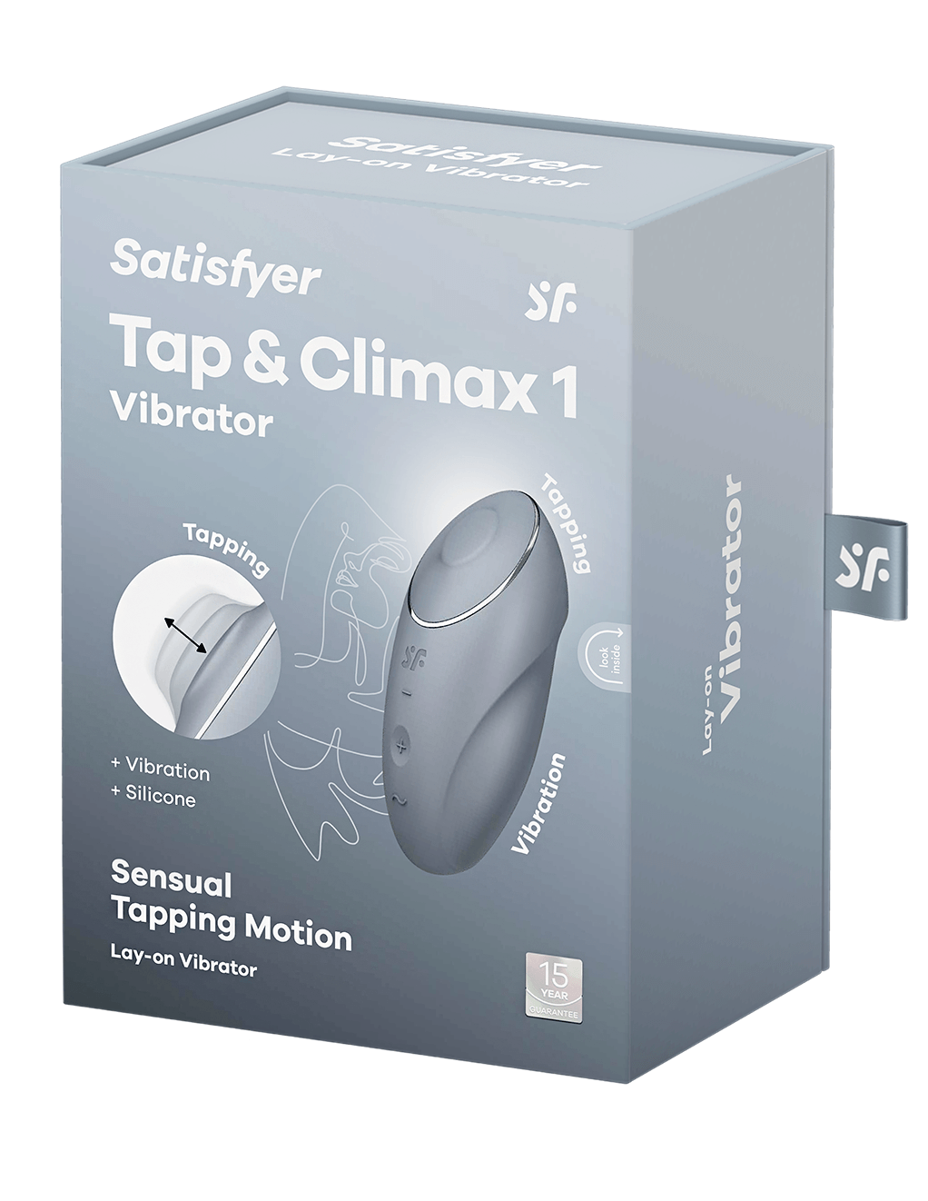 Satisfyer Tap & Climax 1 - Blue Grey - Box