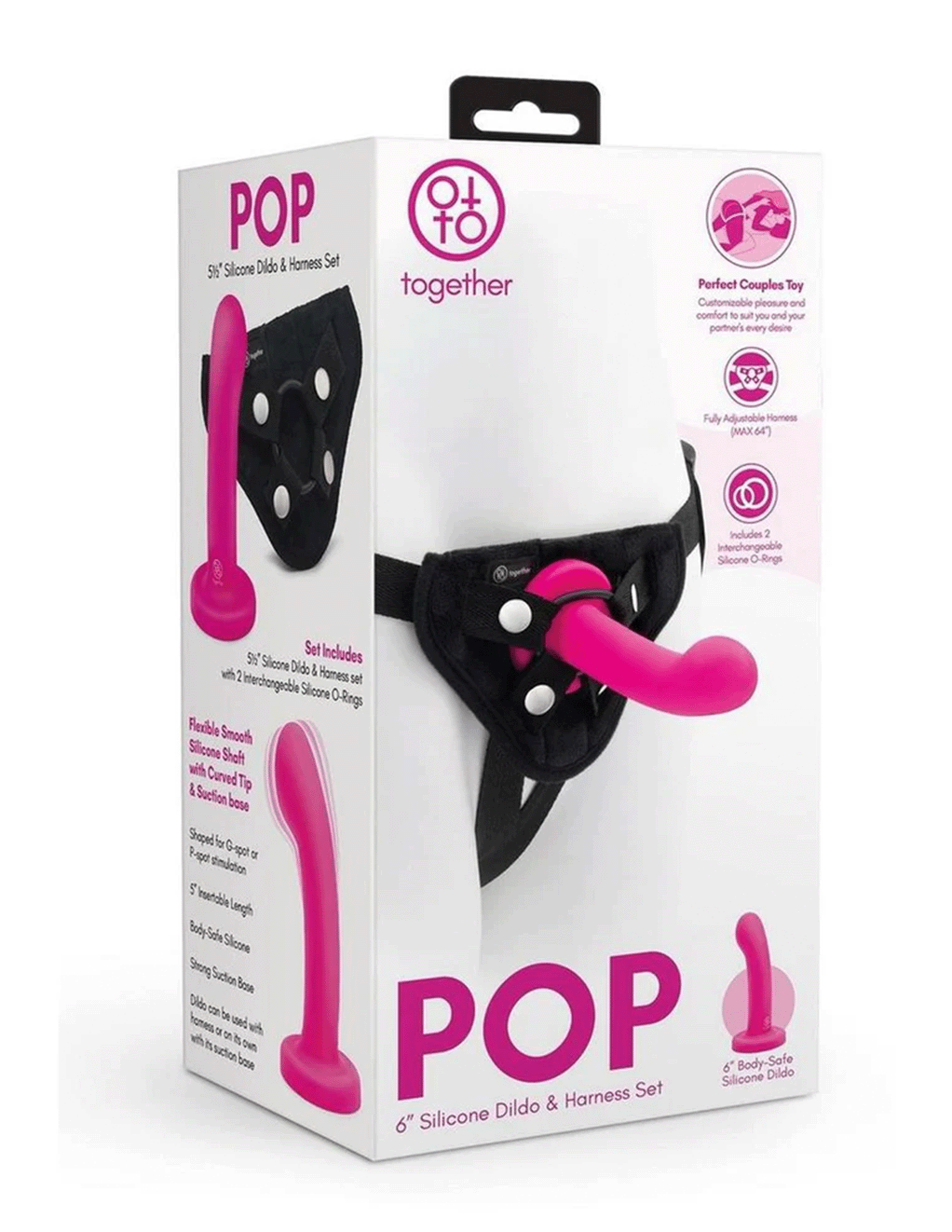 Together POP Silicone 5.5in Dildo Harness Set