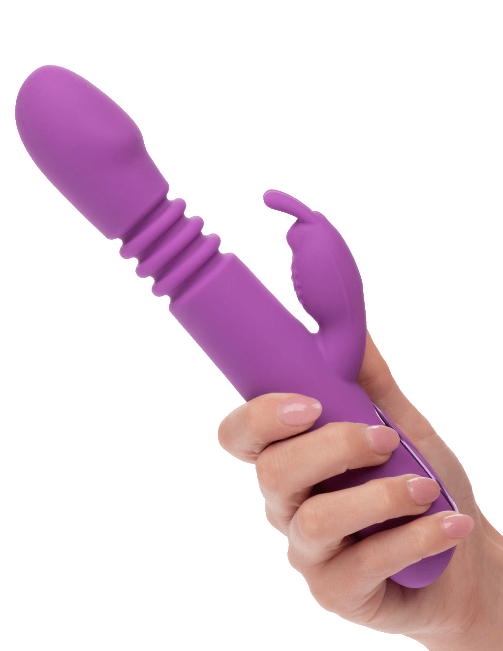 Jack Rabbit Elite Thrusting Rabbit Vibrator - Purple - In Hand