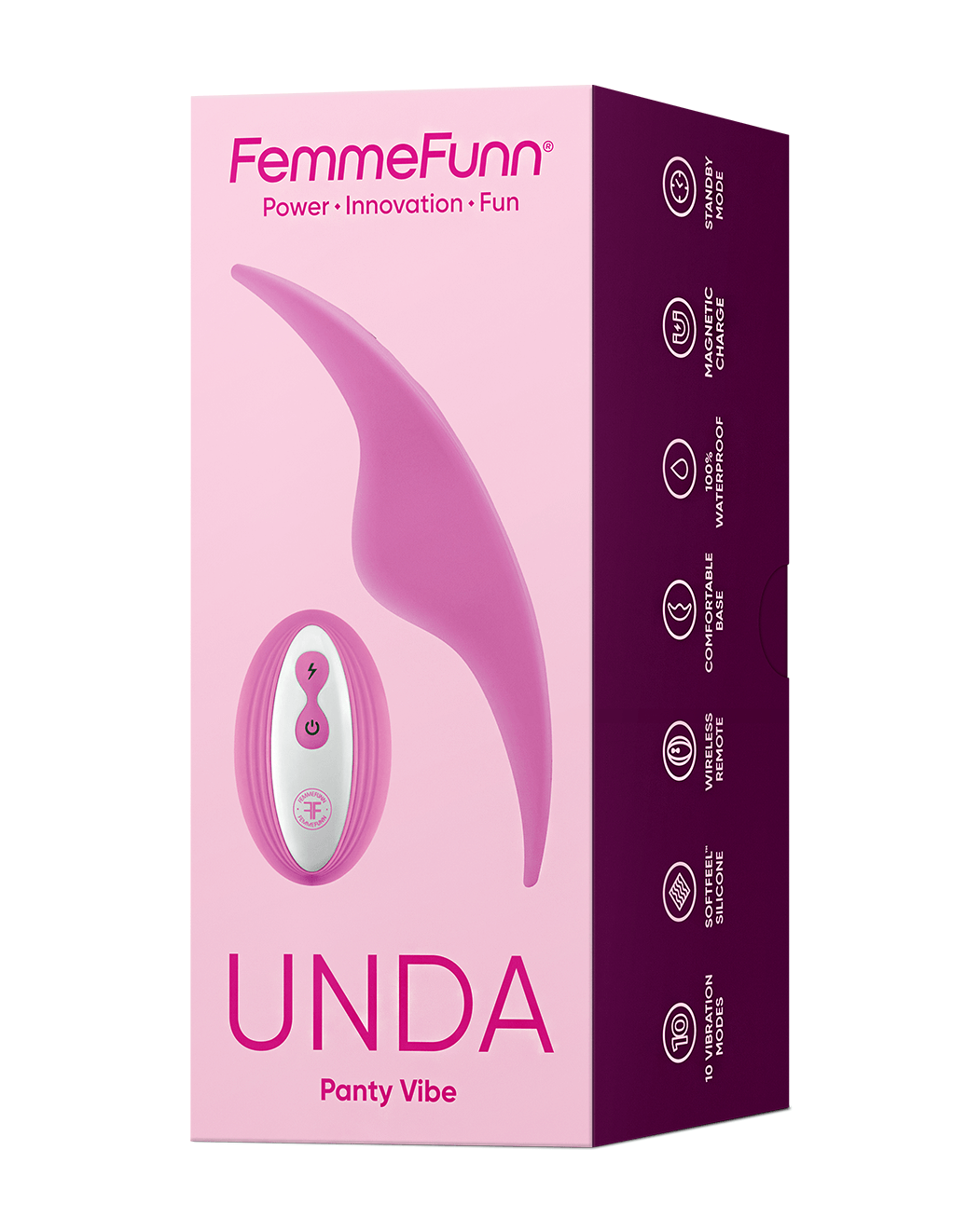 Femme Funn Unda Panty Vibrator - Pink - Box Front