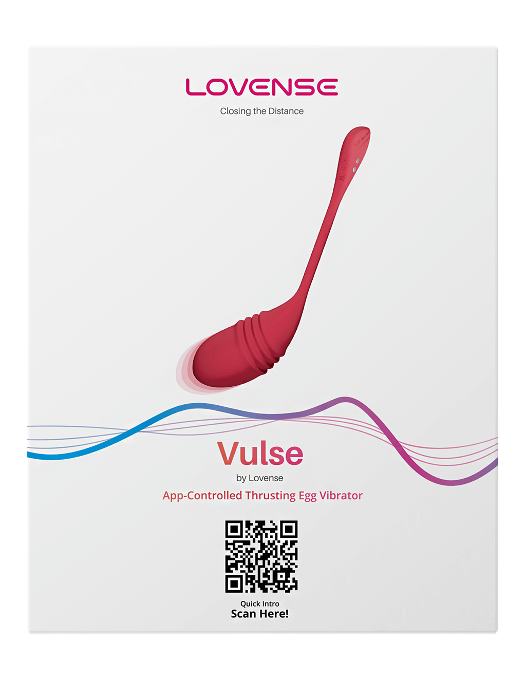 Lovense Vulse Thrusting Egg Vibrator - Red - Box Front