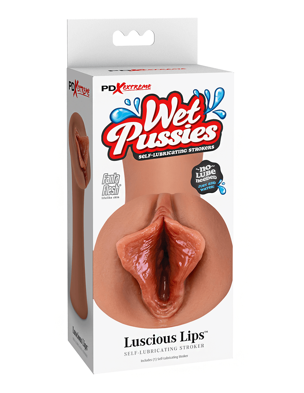 Wet Pussies Luscious Lips Stroker - Caramel - Box