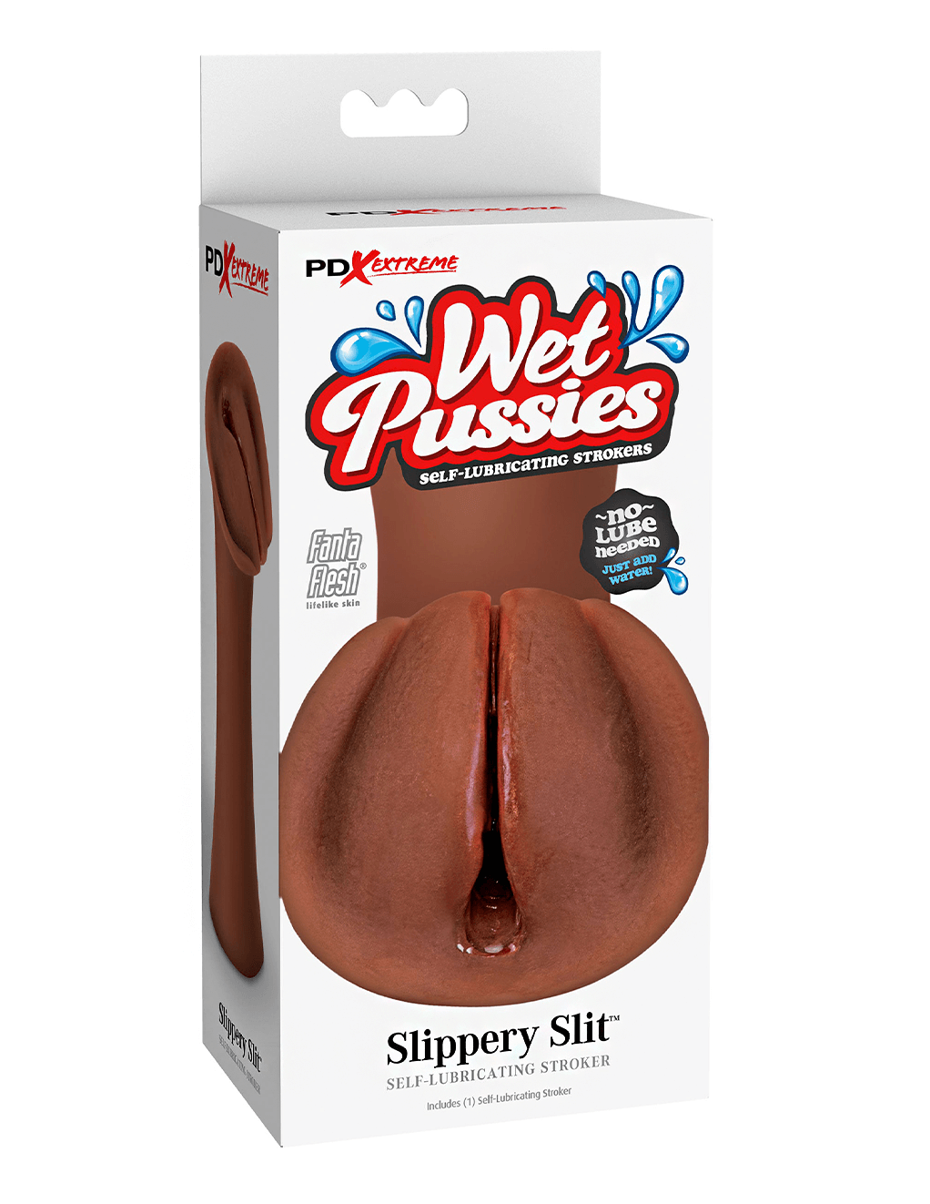 Wet Pussies Slippery Slit Stroker- Chocolate - Box
