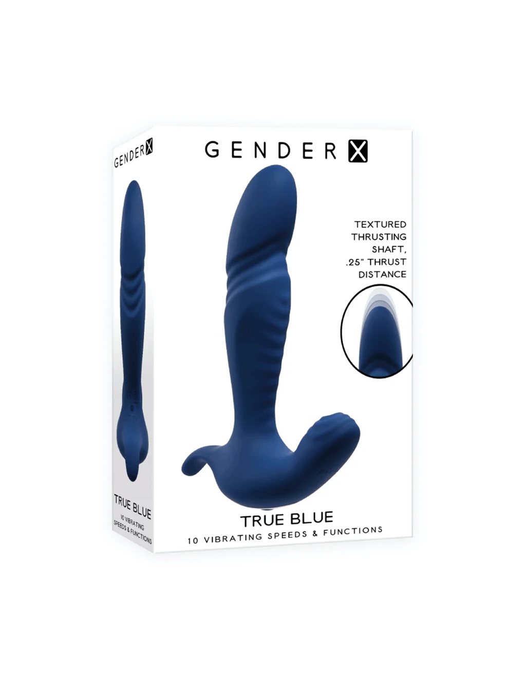 Gender X True Blue Thrusting Plug