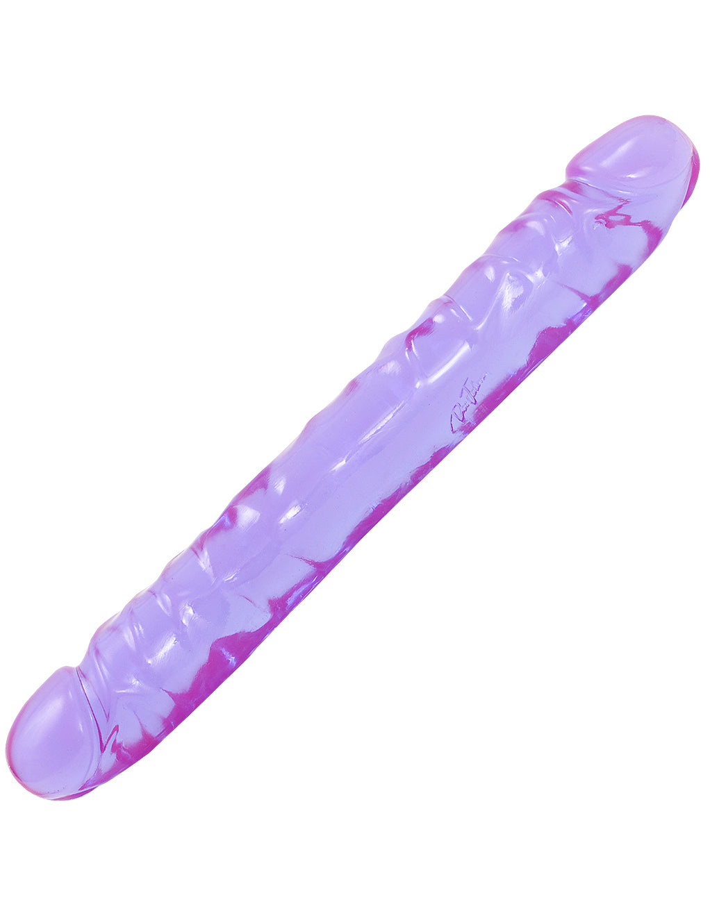 Doc Johnson 12 Inch Jr. Double Ended Jellie Dong- Purple- Front