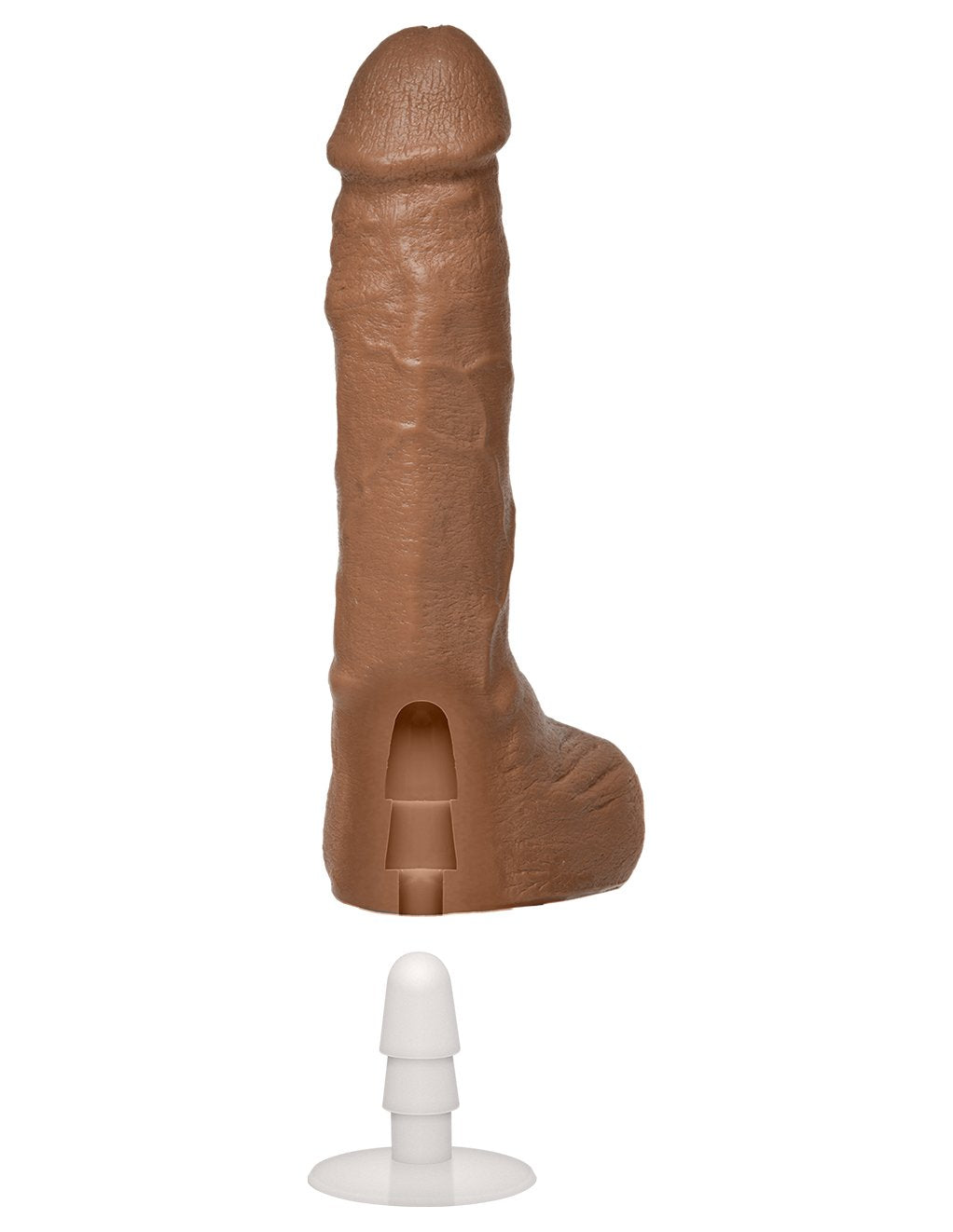 Bust It 8.5 Inch Realistic Squirting Cock- Caramel- Suction Cup