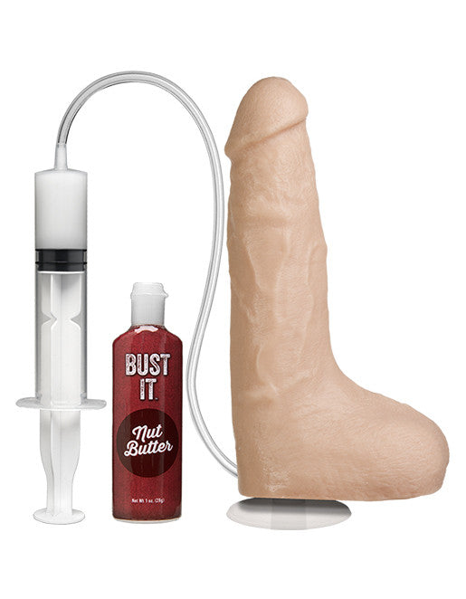 Bust It 8.5 Inch Realistic Squirting Cock- Vanilla- Front