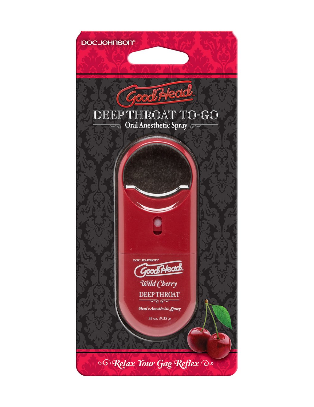 GoodHead Deep Throat To Go Desensitizing Spray- Cherry- Package