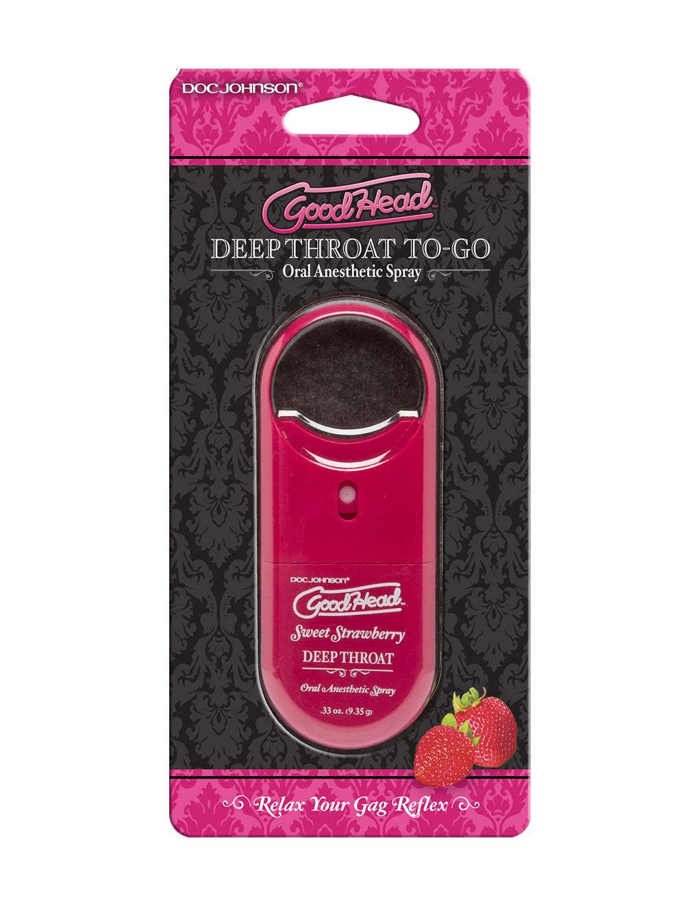 GoodHead Deep Throat To Go Desensitizing Spray- Strawberry- Package