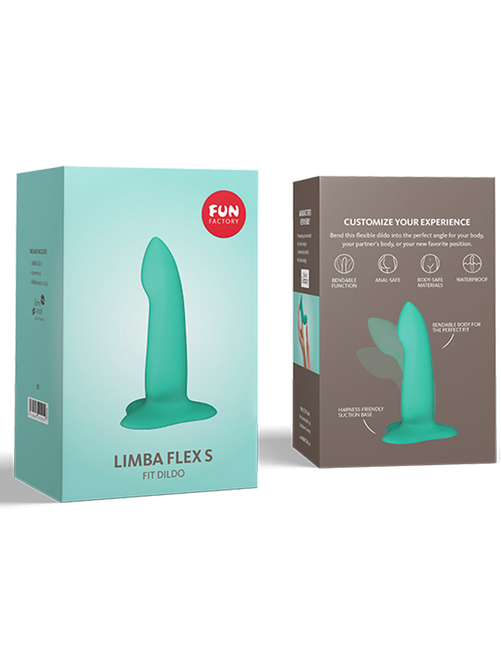 Fun Factory Limba Flex Small Silicone Dildo- Box- Front