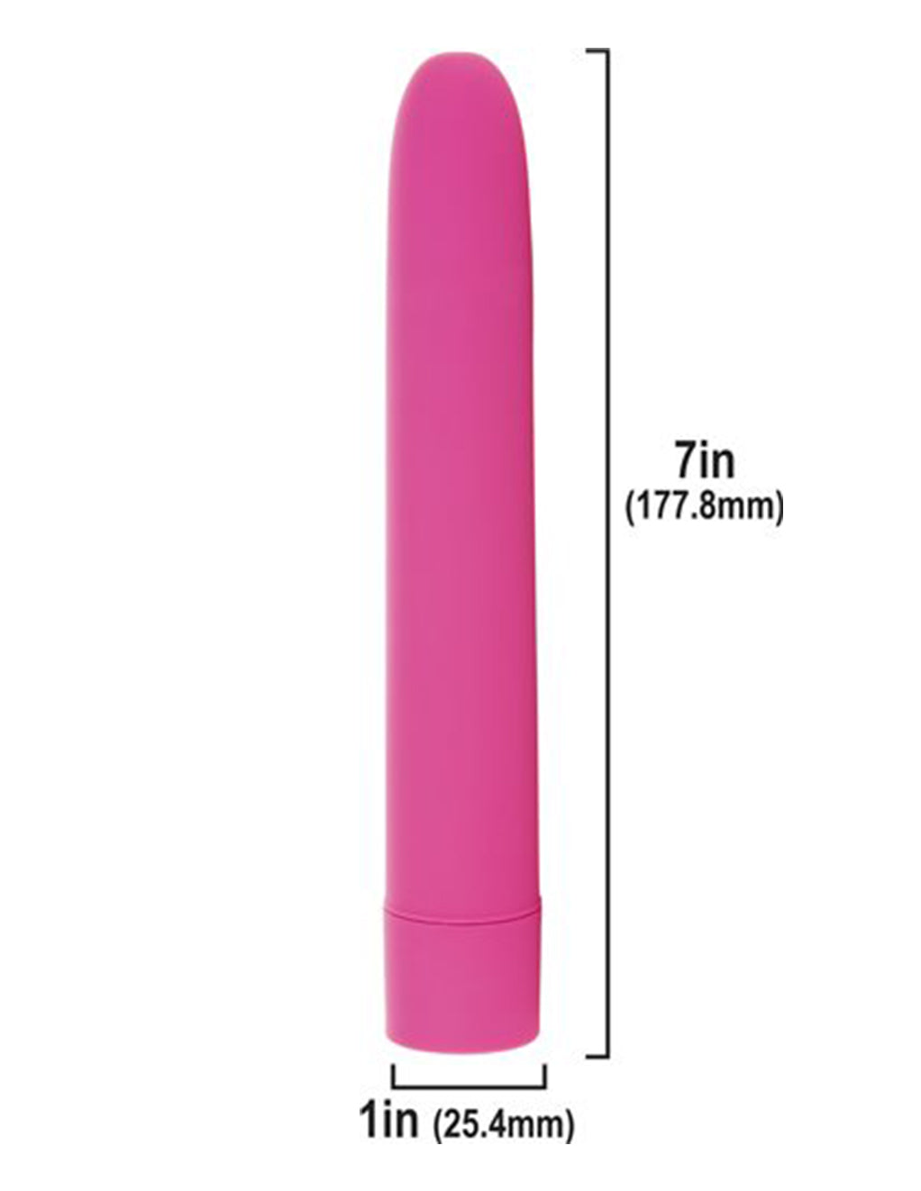 Eezy Pleezy Bullet Vibrator- Pink- Dimensions