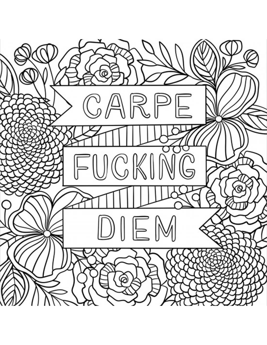Inner F*cking Peace Coloring Book- Page