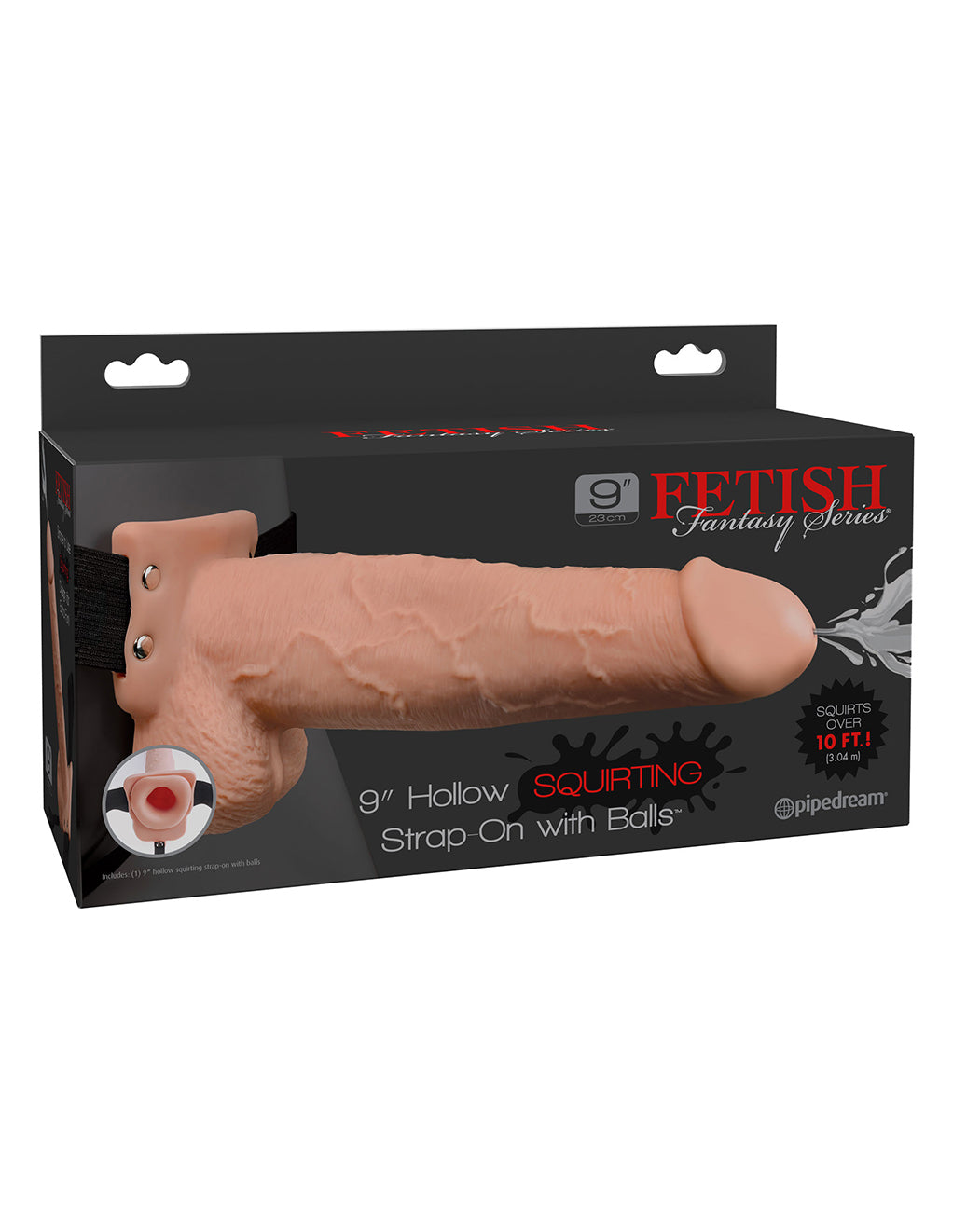 Fetish Fantasy 9" Squirting Strap-On- Package