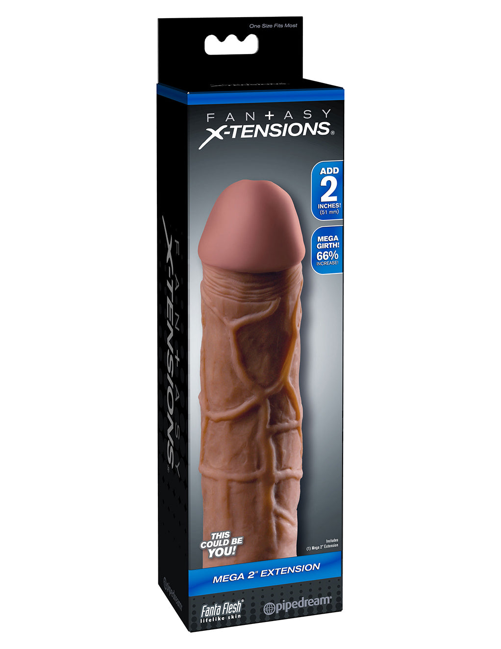Fantasy X-tension Mega 2inch Extension- Chocolate- Package
